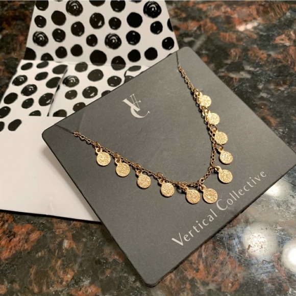 Vertical Collective Dalia Coin Bracelet Gold Plated Adjustable New In Package - Picture 1 of 6